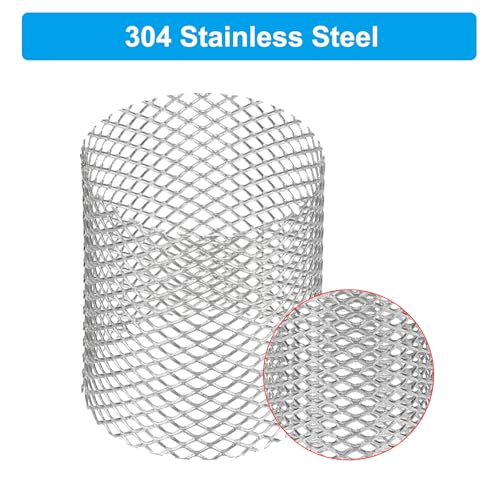 Image of PATIKIL 2 Pcs 28mm OD Strainer Mesh, 30mm H Screen Y Shaped Strainer Filter Valve Mesh Screen 304 Stainless Steel Strainer Mesh for Debris Pump Water Oil Separation
