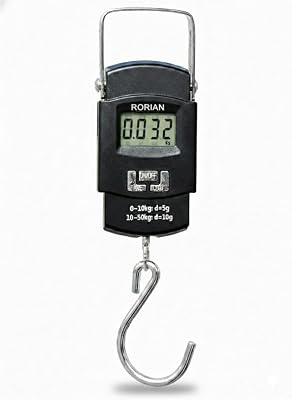 RORIAN Electric Portable Digital Hanging Scale – 110lb/50kg High Precision Portable Hook Scale with 