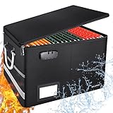 File Box Fireproof Box with Lock, BALAPERI Collapsible File Organizer for Hanging Letter/Legal File...