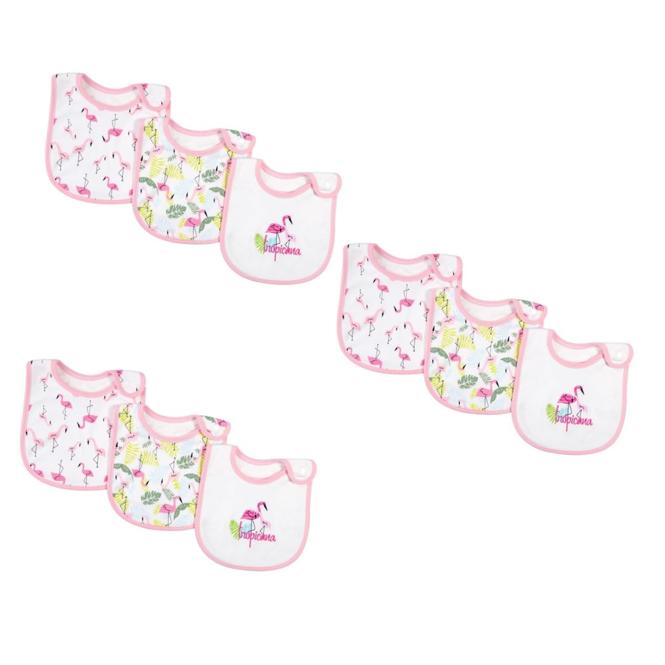 VICASKY 9 Piezas toalla de saliva baberos bebe babero bebe de algodón impermeable s infantiles s de bandana para s recién nacidos sencillo rosa