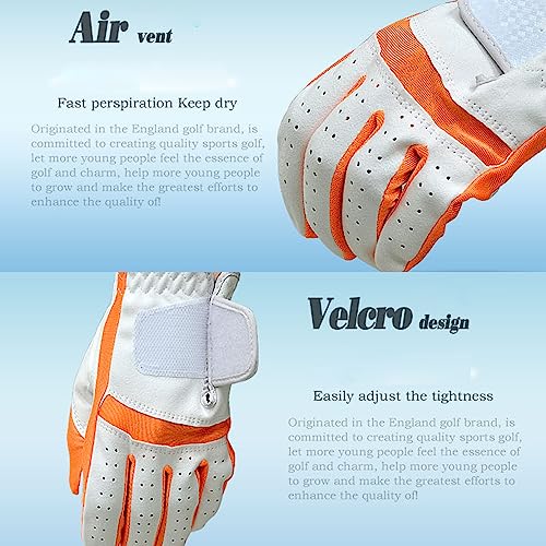 Guantes de golf para niños transpirables pack de 2 de microfibra para todo clima 4