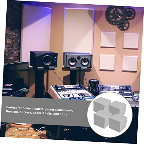 YARNOW 4pcs Espumas Absorbentes de Sonido para Tratamiento Acústico Paneles de Aislamiento de Baja Frecuencia para Ktv, Estudios de Música y Teatros en Casa Retardante de Fuego miniatura 6