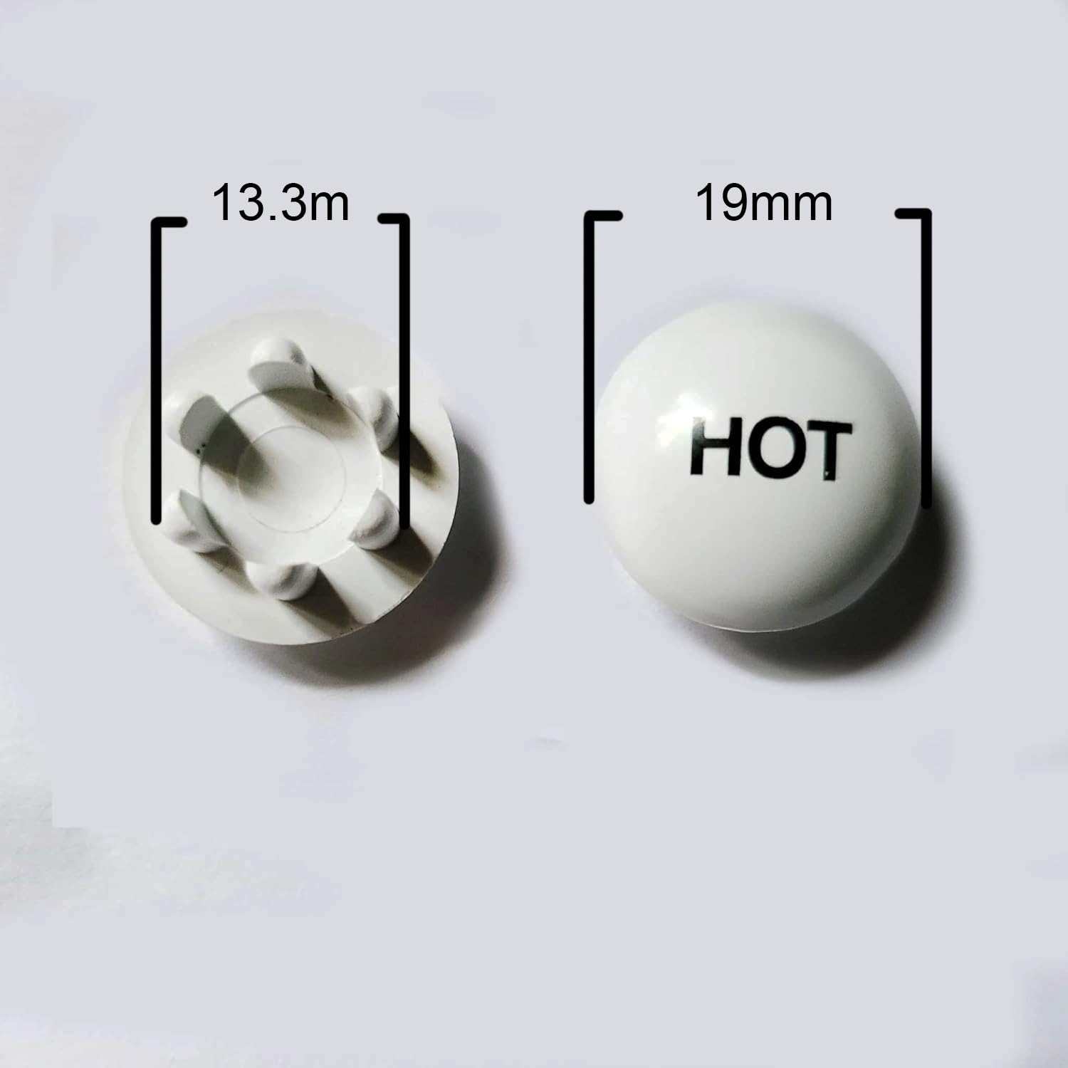 Indici superiori del rubinetto in plastica caldo e freddo grandi a cupola push tradizionali classici copritesta teste e kit di conversione meccanismo per lavabo bagno e lavello della cucina (esterno