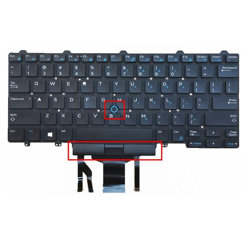 Części do laptopów US/RU/AR klawiatura do laptopa Dell Latitude 5480 E5450 E5470 E7450 E7470 0D19TR PK1313D4B05 PK1313D4B00 SN7230BL podświetlany(RU Backlit)