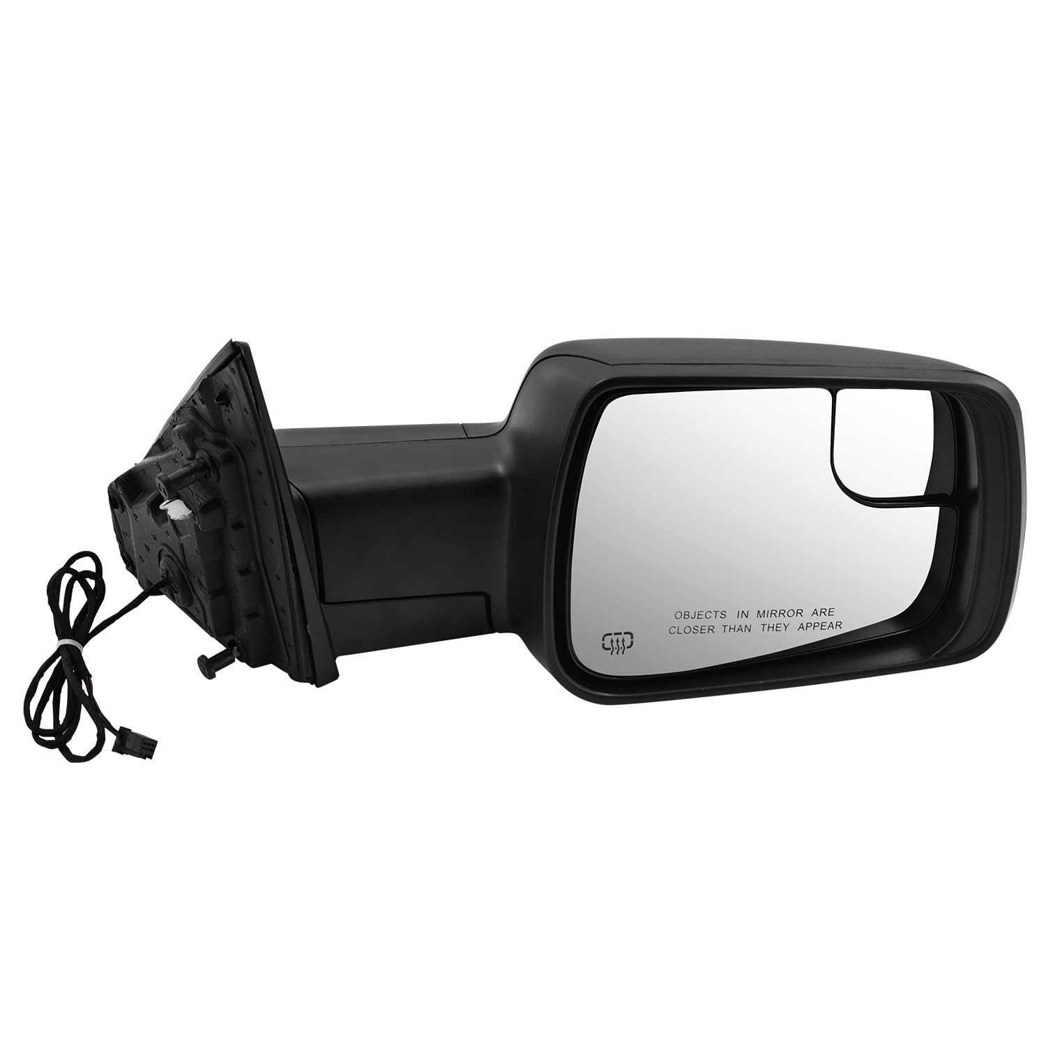 68276498AH CH1321471 Right Passenger Side Mirror Replacement for Dodge Ram 1500 2019-2024, 5pins with Power Heated Glass Manual Folding Texture Black (Right Passenger Side)