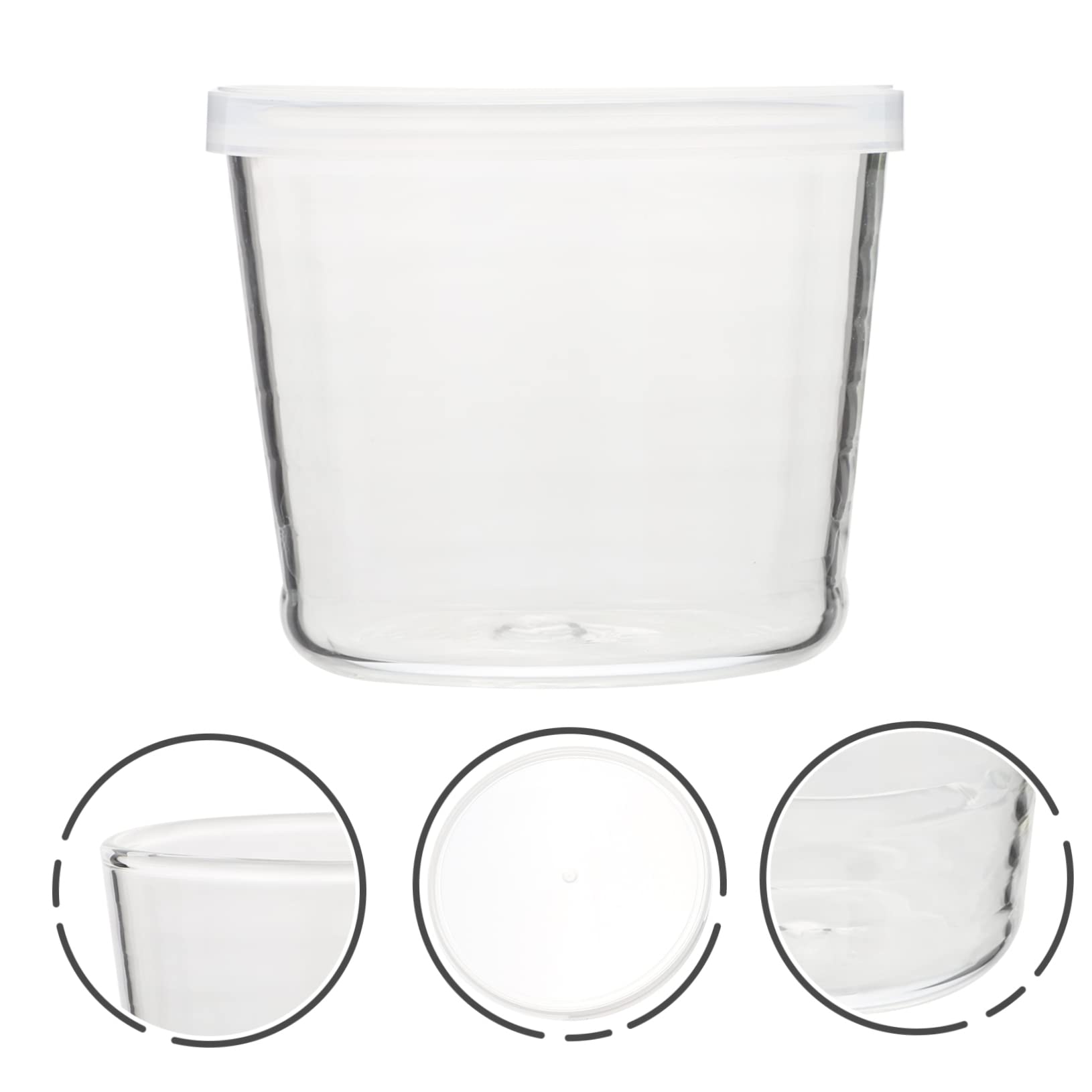 NAMOARLY 1 Set 4pcs Milk Pudding Cup Pudding Cups Drinking Cup Yogurt Cups Snack Containers Multipurpose Cup Water Cup Milk Cups Parfait Cups Snack Cups Beverage Coffee Cup Pe Transparent