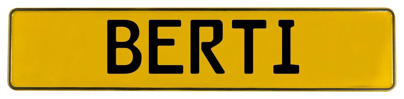 Vintage Parts 603493 Wall Art (Yellow Stamped Aluminum Street Sign Mancave Berti, 1 Pack)