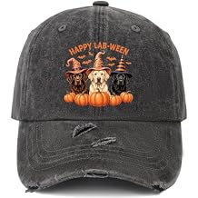 Happy Lab-ween Halloween Hat Women Funny Baseball Hat Funny Gifts for Women