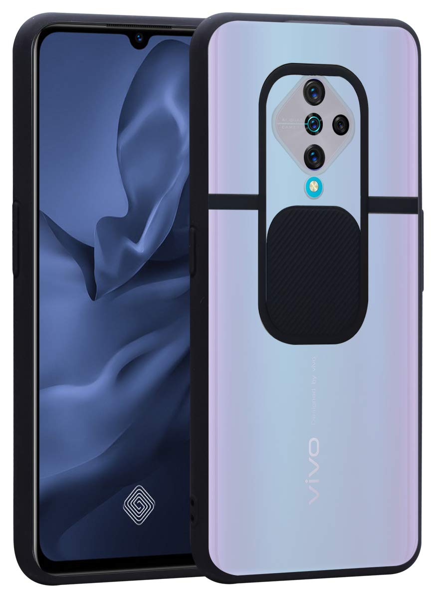 Jkobi Hard PC Camera Protection Shutter Translucent Back Cover Case for Vivo S1 Pro (Black) (B08ZKKQ29L) Amazon Price History, Amazon Price Tracker