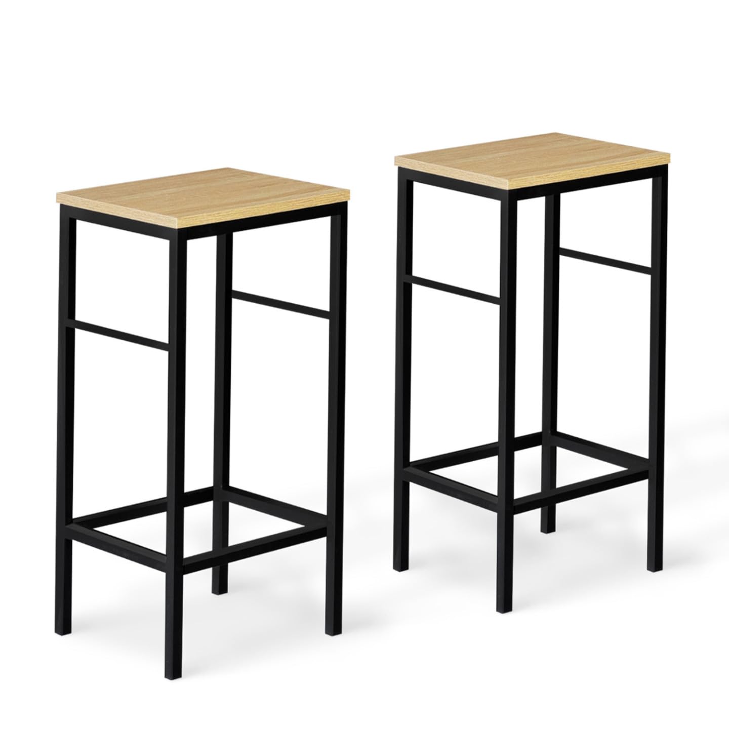 IDMarket - Ensemble Table de Bar Detroit et 2 tabourets Design Industriel