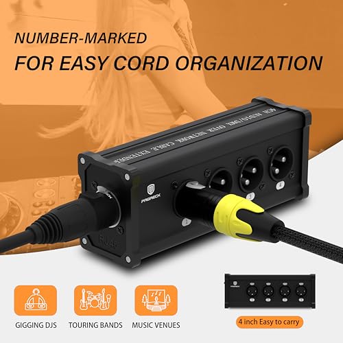 Câble XLR vers Ethercon RJ45 CAT6 PRORECK rallonge audio DMX 4 canaux multi-box - 3
