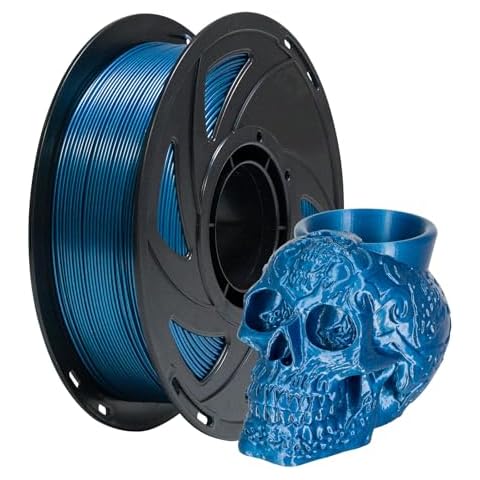 TRONXY PETG 3D Printer Filament Blue, 1.75 mm Filament with Metallic Gloss, Dimensional Accuracy +/- 0.03 mm, 1kg(2.2lbs) Spool PETG Filament, Blue Cover