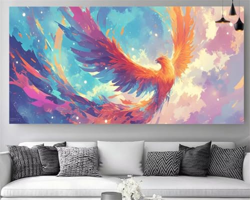 Diamond Painting Oiseau 70x140cm Canevas Grand Format anti-stress