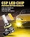 AUXITO H11/H8/H16 LED Fog Light Bulbs or DRL, 6000 Lumens 3000K Amber Yellow Light, 300% Brightness, CSP LED Chips Fog Lamps Replacement for Cars, Play and Plug (Pack of 2)