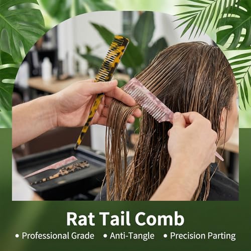Pack de 3 Peines Rat Tail para Mujer, Cola fina y Antiestático miniatura 3