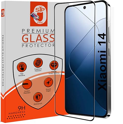 Image of Premium Tempered Glass Screen Protector Compatible For Xiaomi 14 5G Cellphone (6.36 Inch,Pack Of 1)|Edge To Edge Coverage Full Protection With Installation Kit