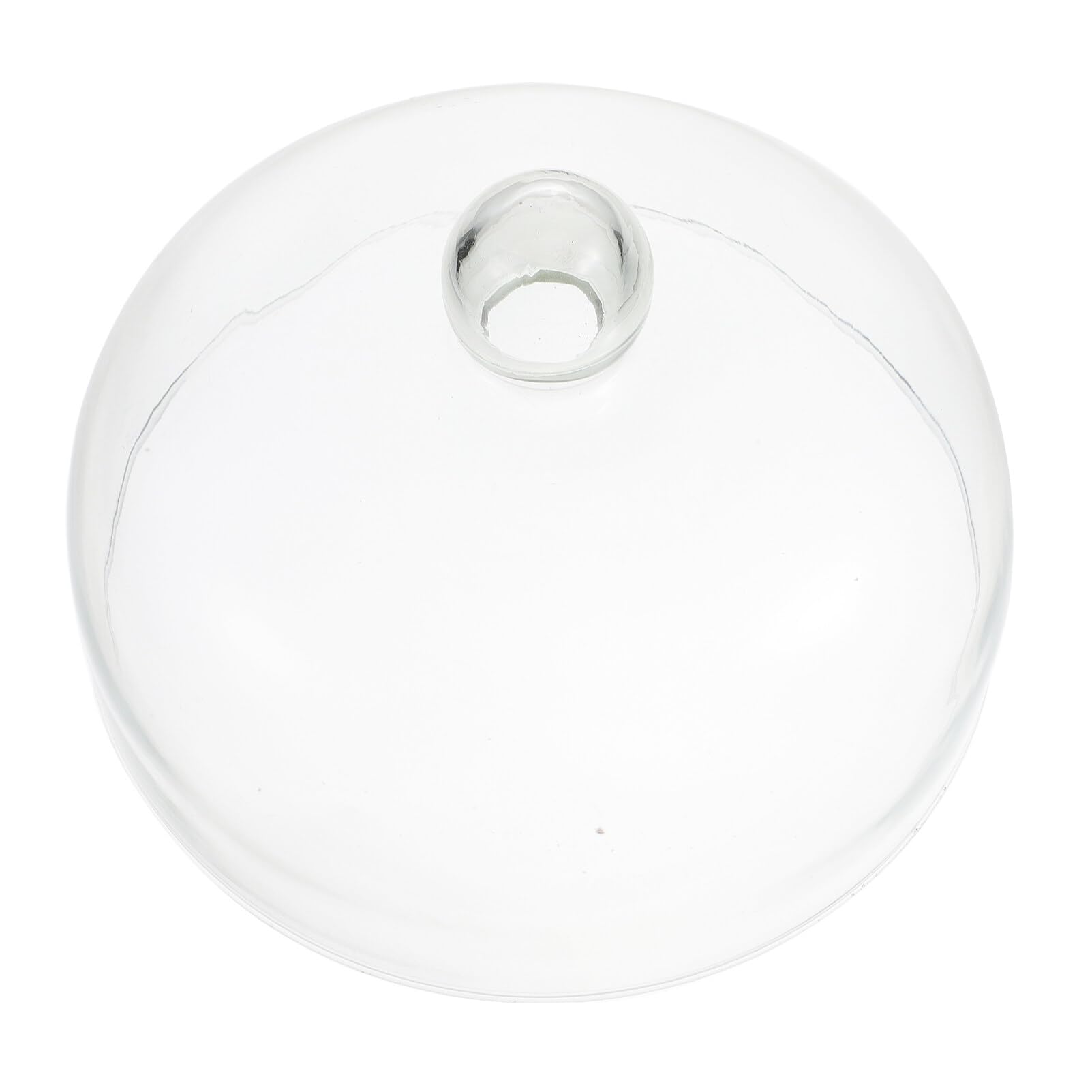 Cúpula De Cristal para Tartas 23 Cm Tapas Redondas Transparentes para Cúpula Tapa para Tarta Soporte De Exhibición para Tartas Bandeja para Servir Cubierta con Perilla Mango para