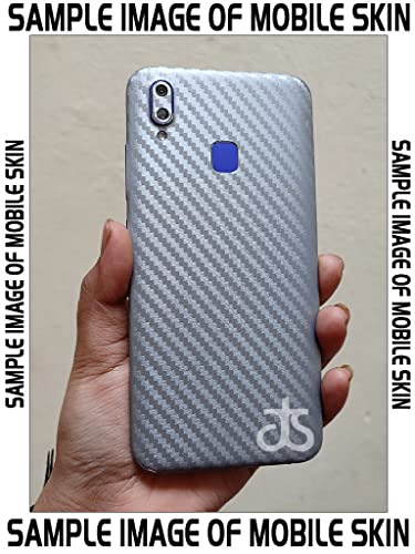 Image of AtOdds - Samsung Galaxy S21 FE Mobile Back Skin Rear Screen Guard Protector Film Wrap with Camera Protector (Coverage - Back+Camera+Sides) (Silver CarbonFibre)