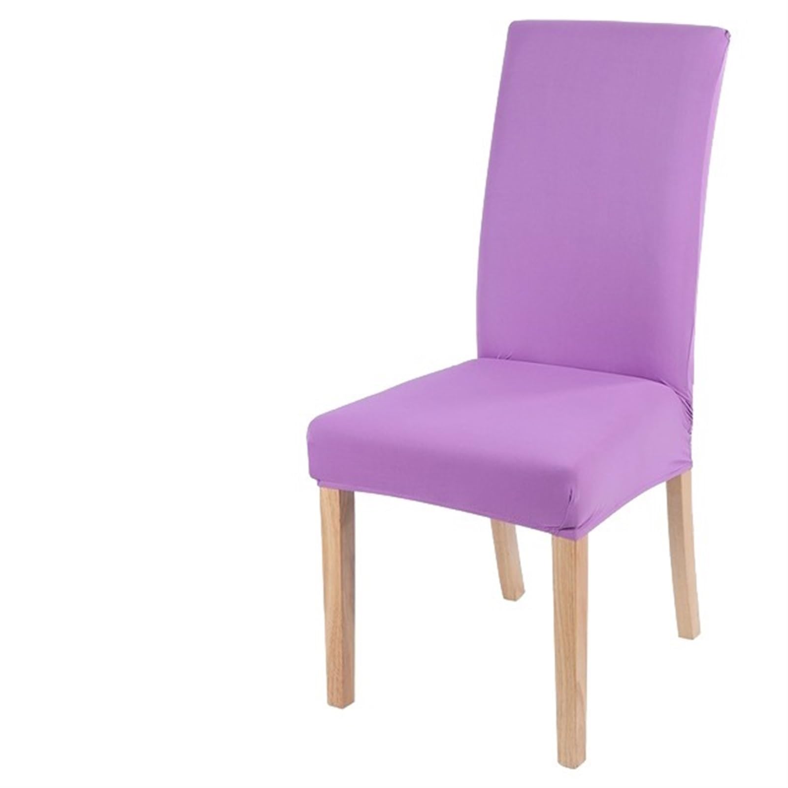 Chair Covers Elastic solid color Chair Cover Home Spandex Stretch Slipcovers Chair Seat Covers For Kitchen Dining Room Wedding Banquet Home (Color : Light purple, Size : Universal Size)