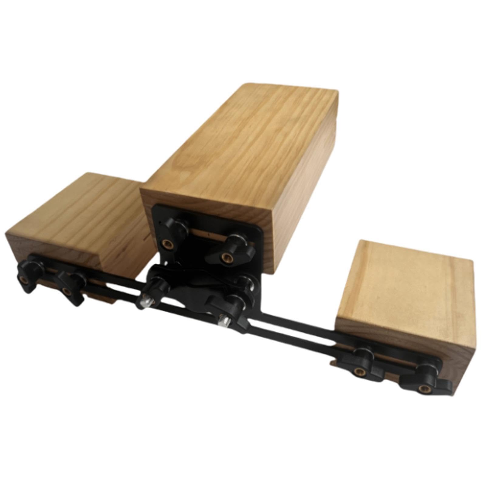 Staffa di montaggio regolabile per strumenti a percussione, set di blocchi di campanaccio in legno, supporto a percussione ad alto passo per principianti e professionisti