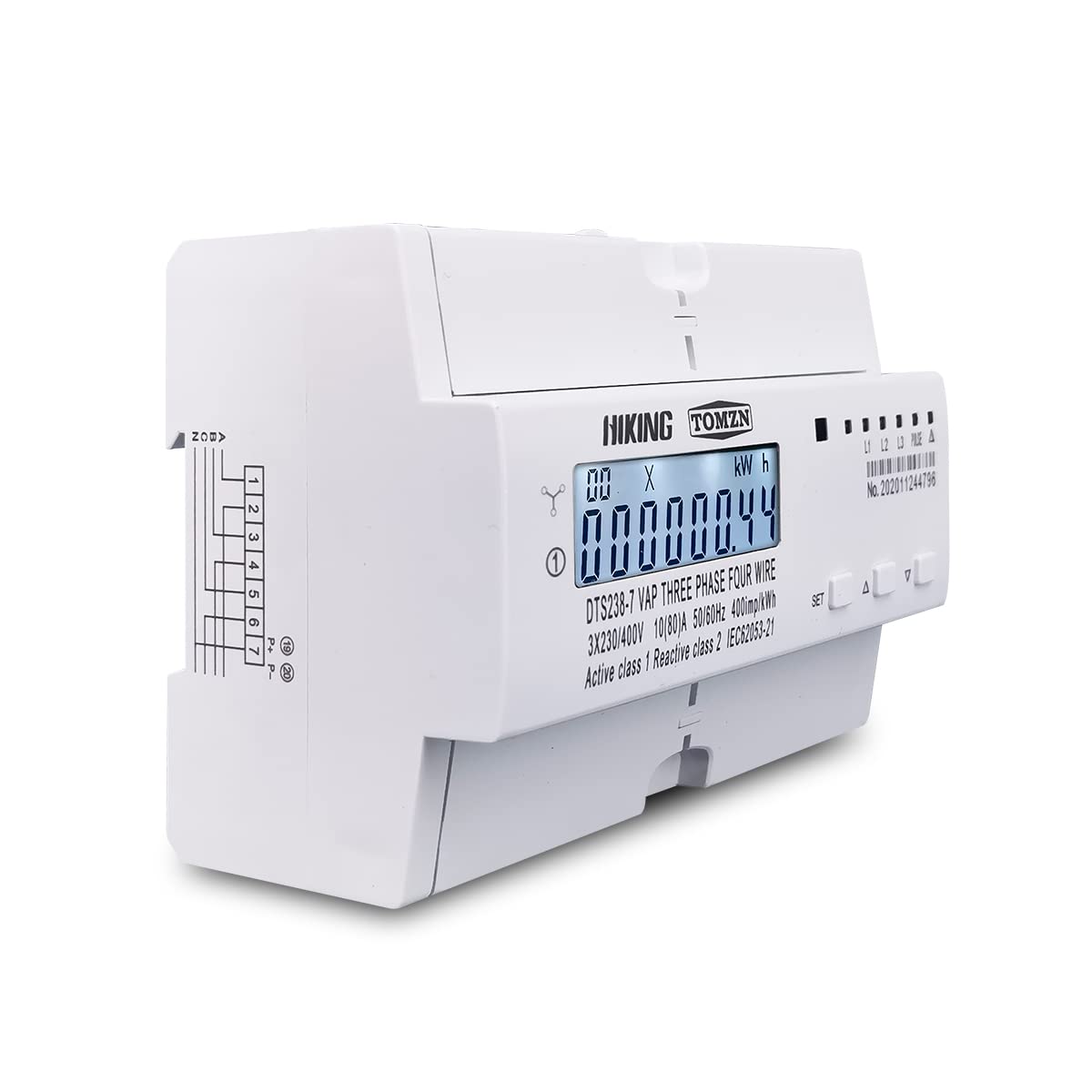 Trifase 38. 0V 80A. Misuratore di energia della Guida DIN con sopra la Protezione del Monitor di Protezione del Limite di Corrente di Tensione Protezione dei relè 557
