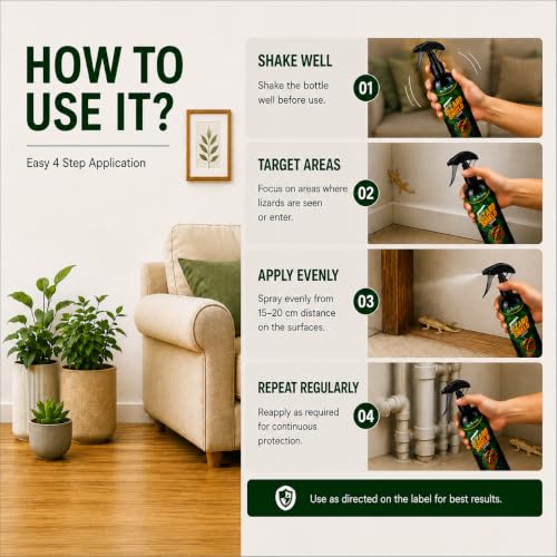 Image of Herbal Lizard Repellent Spray for Home | Odour Free, Eco-Friendly & Biodegradable Lizard Protection Spray | Easy to Use Household Repellent | 200 ML (PACK OF 1)