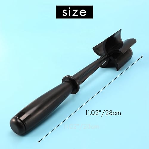 Miniatura 7 de Picador de carne, 5 cuchillas curvas, triturador de carne molida de carne molida para carne de hamburguesa, carne molida, pavo, negro