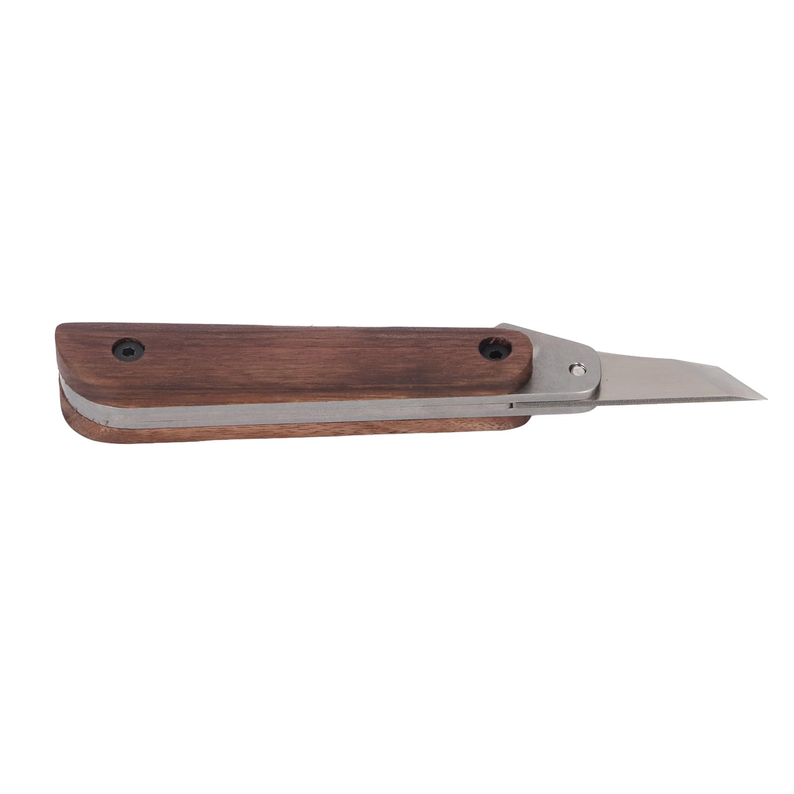 CHICIRIS Taglierina per Pelle Design Ergonomico Taglierina Artigianale in Pelle Resistente per Artigiani Manico in Legno in Acciaio Inossidabile 304