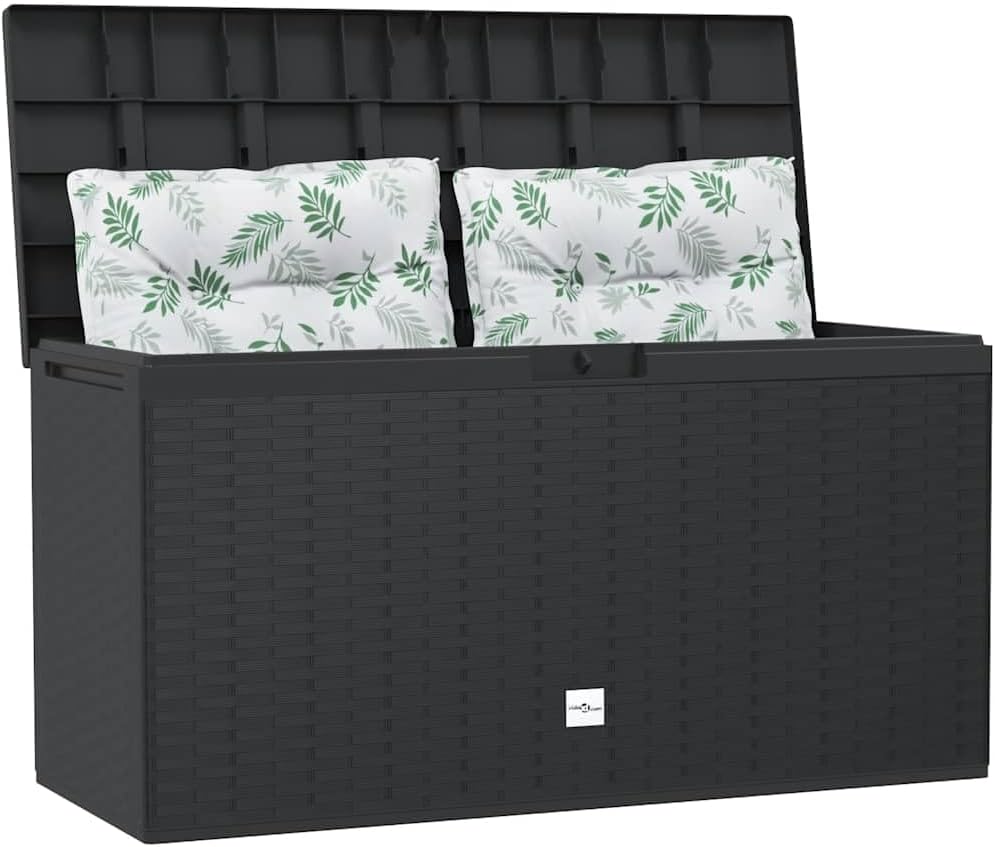 Storage Box Anthracite Polypropylene 44.9 x 18.5 x 23.6 in Outdoor Furniture Storage Boxes
