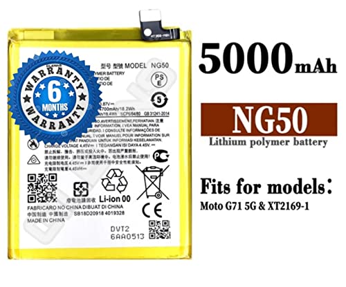 Image of Original NG50 Battery for Motorola Moto G71 5G XT2169 (NG50) Battery with 1 Year vwarranty and high Capacity Battery Backup (for Motorola Moto G71 5G)