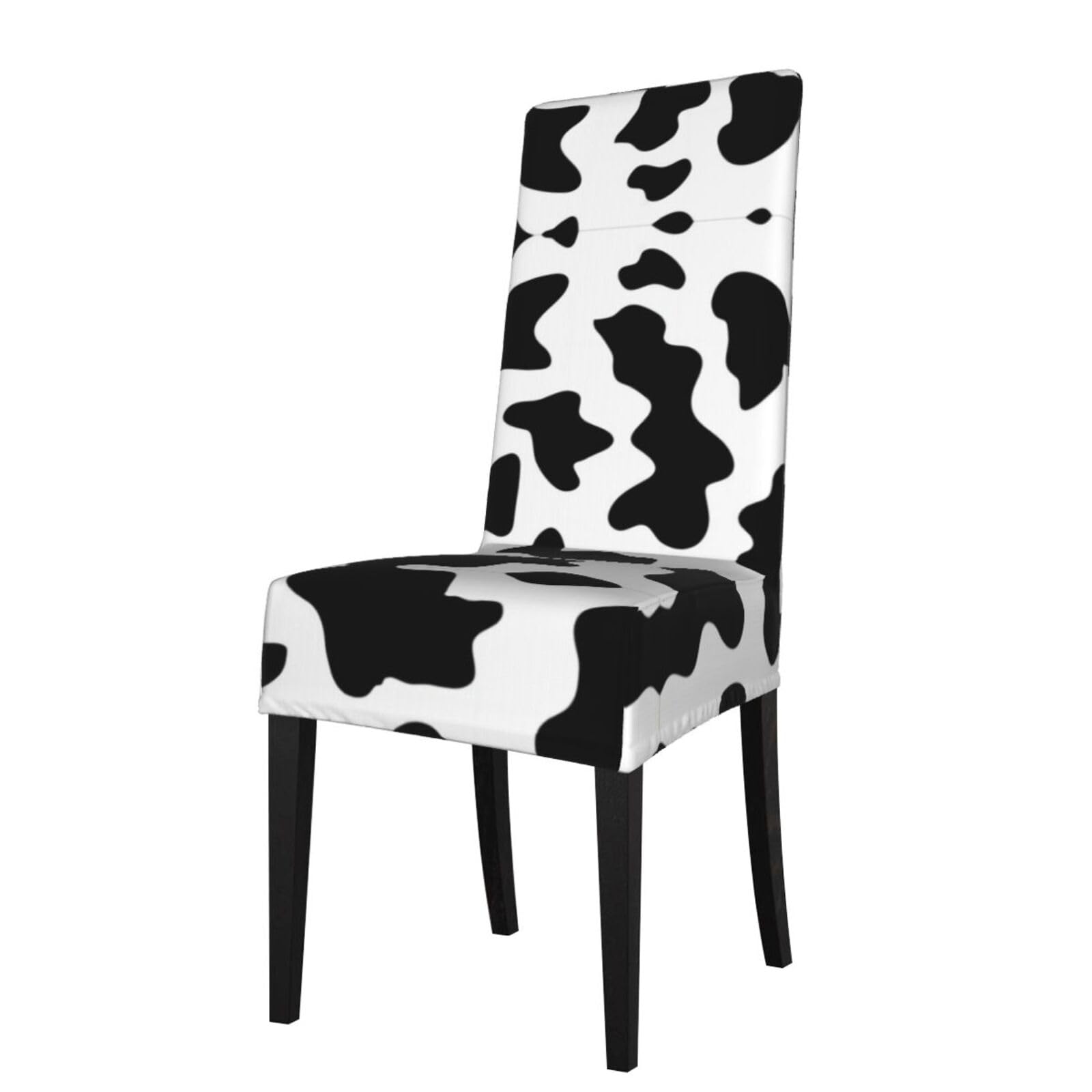 YYHHAOFA Cow spot Prints Protection Cover for Dining Chair - Stretch Slipcovers, Easy Refresh for Your Dining Room & Event Decor