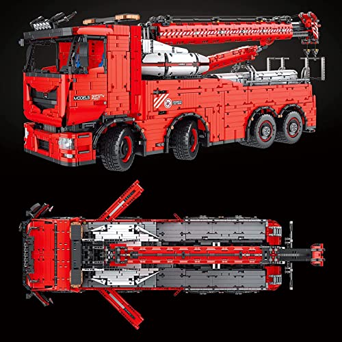 Abschleppfahrzeug Technical Kranwagen Große Mobilkran Ferngesteuert, Technik Kran Modellbausatz Mit Fernbedienung, 10966… – Bild 4