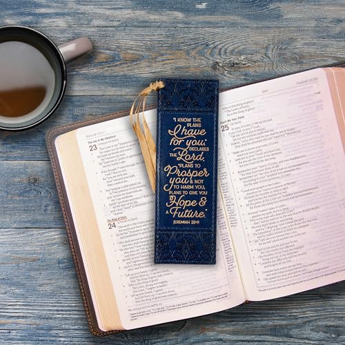 Image of Christian Art Gifts Faux Leather Bookmark for Women: I Know the Plans