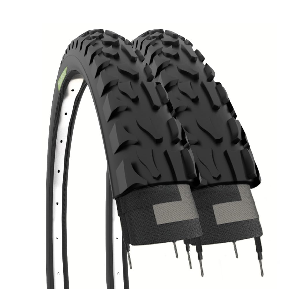 2 Tyres 20 x 2.00 (50 – 406) Pocket Tyres for MTB BMX Bike, 20 Inch Children's City Bike Mountain Bike