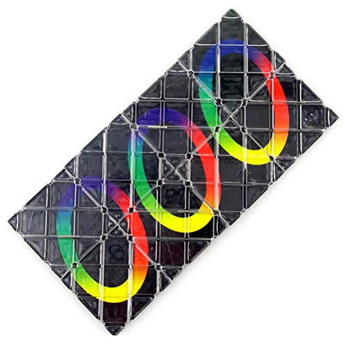 Black Magic Folding Puzzle,8 Panels Folding Puzzle,Cubes Twisty Cubo,Magico Professional Cube Classic Toys (Black A)