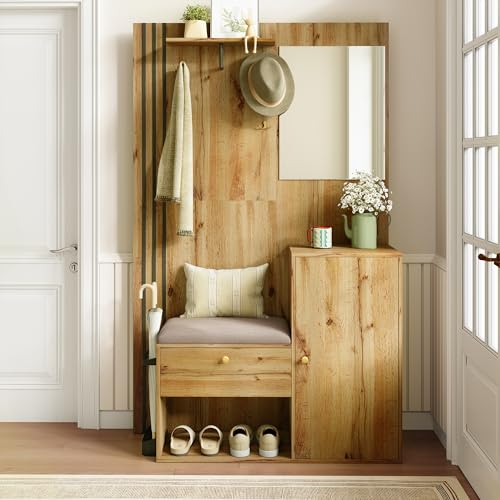 Easexcy Garderobenset, Kompaktgarderobe, Flurgarderobe mit...