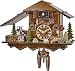 Engstler Quartz Cuckoo Clock Black Forest House with Moving Tractor, with Music