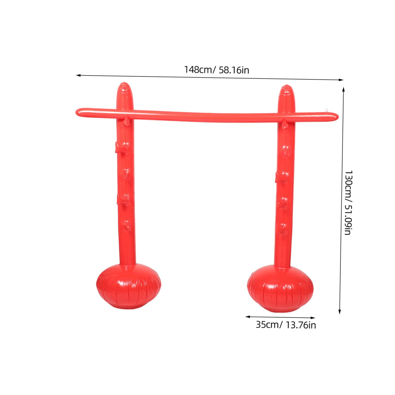 Poste de Salto Inflable Rojo de Plástico para Fiestas y Actividades