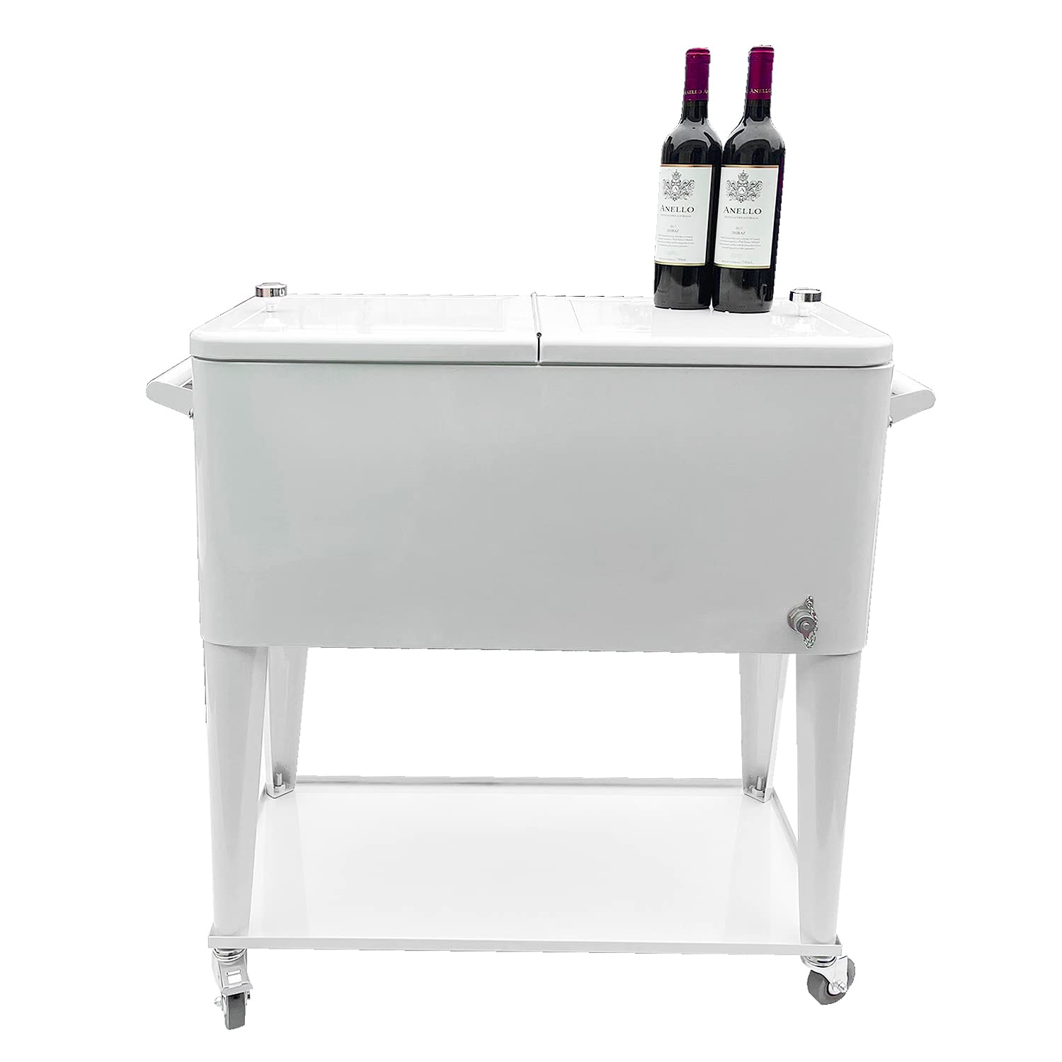 Buy DMCFPPS 80 Quart Rolling Cooler Cart/Portable Patio Party Bar