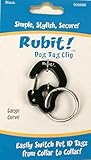 Rubit The Easy Dog Tag Curve Shape Switch Clip, Large, 1.3-Inch Diameter, Black