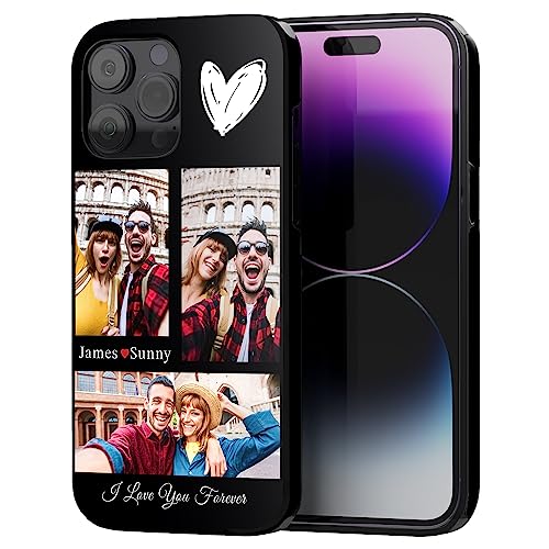 Easycosy Personalized Picture Phone Cases for 15 14 13 12 11 Pro/Max/Mini XR X Xs Max Dual Layer Defense Anti-Drop Anti-Scratch Soft Protective TPU Custom Photo iPhone Case
