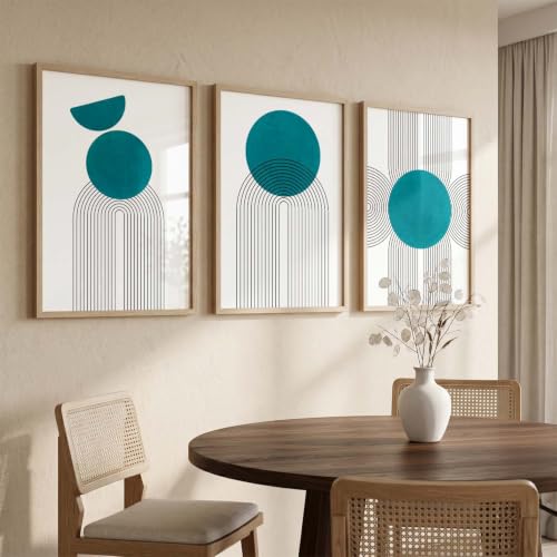 Image of kotart Painting for Wall Decoration - Modern Art Wall Decor Framed Painting for Living Room Bedroom - Framed Wall Posters /Paintings with Frame Set of 3 (Art 8, 13x17 inch)