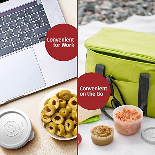 Image of Signoraware Mini Fresh BPA Free Plastic Containers (130ml x 8 | Set of 8 | White)