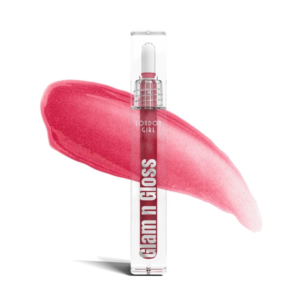 London GirlGlam n Gloss Lip Gloss Plump-Up Lightweight Lip Gloss With High Shine Glossy Finish For Fuller And Plump Lips - 02 (Sugar Kisses)