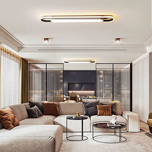 Naroume Modern Led Ceiling Light, 36.2" Flush Mount Ceiling Lamp, 65W Dimmable Metal Ceiling Chandelier Lighting Fixture For Living Room Bedroom Dining Room Office Hallway Aisle #TOP1
