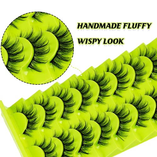 LANKIZ Lash Clusters Wispy Lashes Natural Look Individual Lashes 10-16mm Fluffy Curly False Eyelashes Cluster Eyelash Extensions Faux Mink Fake Lashes Strip 10 works Pack DIY at Home(Aster Style) - Image 4