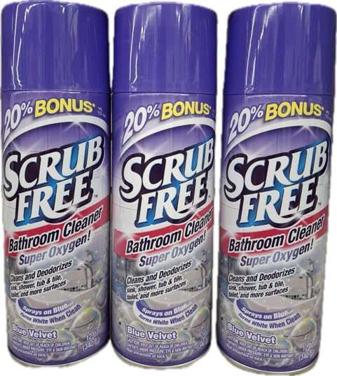 Generic Shower Cleaner - Super oxygen (Scrub Free) 3pk Aerosol (Blue velvet)