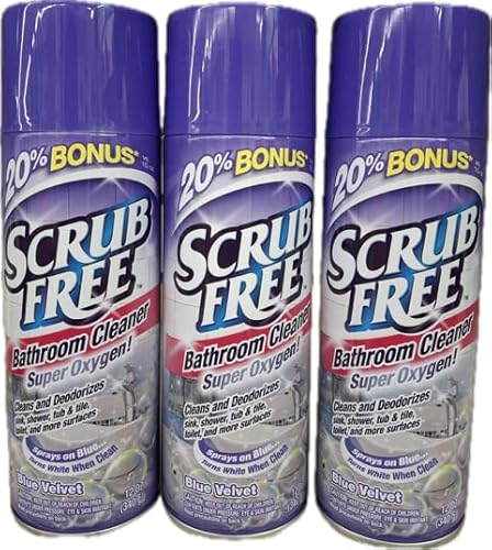 Generic Shower Cleaner - Super oxygen (Scrub Free) 3pk Aerosol (Blue velvet)