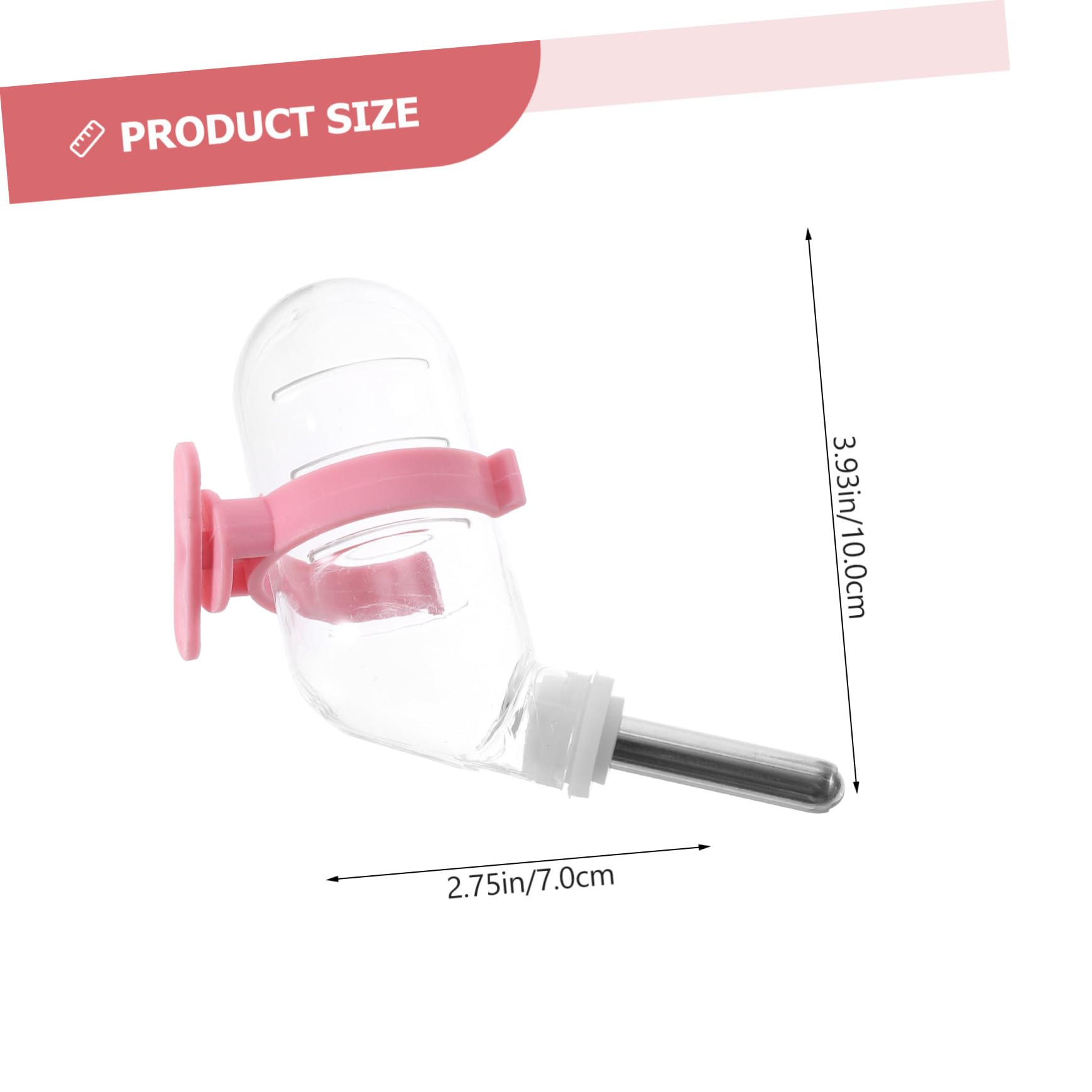 GRIRIW Guinea Pig Water Bottle Automatic Pet Waterer 4 Bottles Stainless Steel