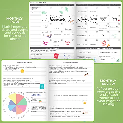 Clever Fox Planner Pro – Weekly & Monthly Life Planner To Increase Productivity, Time Management And Hit Your Goals – Organizer, Gratitude Journal – Undated, 1 Year – Softcover, 8.5X11″ (Lime Green) #TOP3